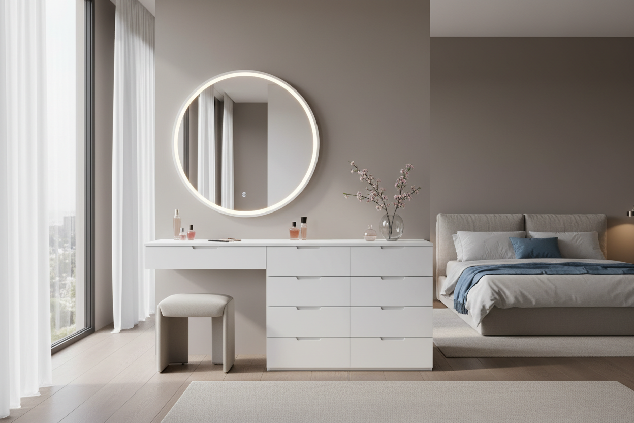 Vanity Chest of Drawers with Mirror: Space-Saving Secrets