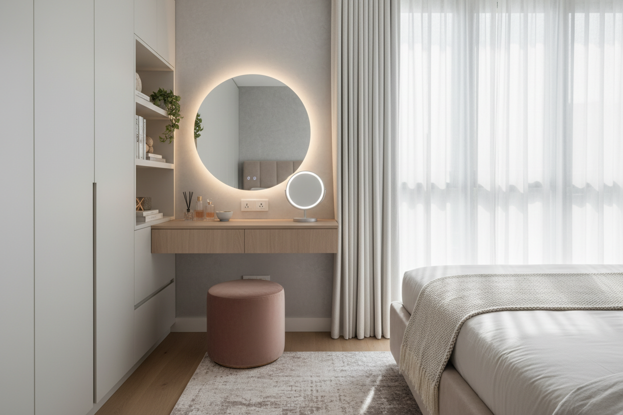 Small Vanity Desk With Mirror: How to Make Tight Spaces Work