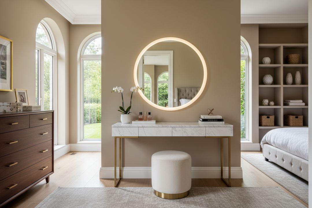 Desk for Vanity Mirror Setup: How to Get a High-End Look