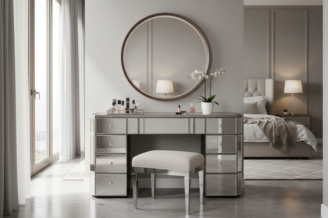 Mirrored Desks and Vanities: How to Avoid the Tacky Showroom Look