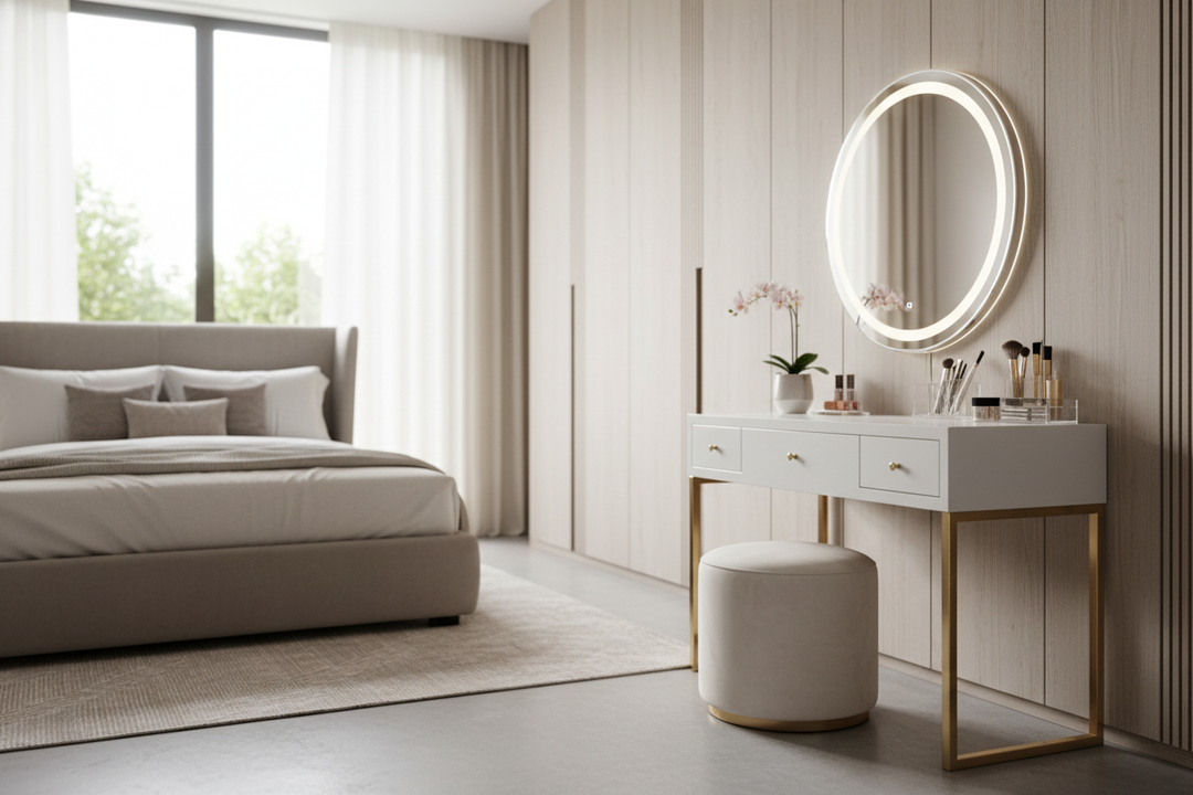 Makeup Table and Bench: How to Make It Work in Any Bedroom