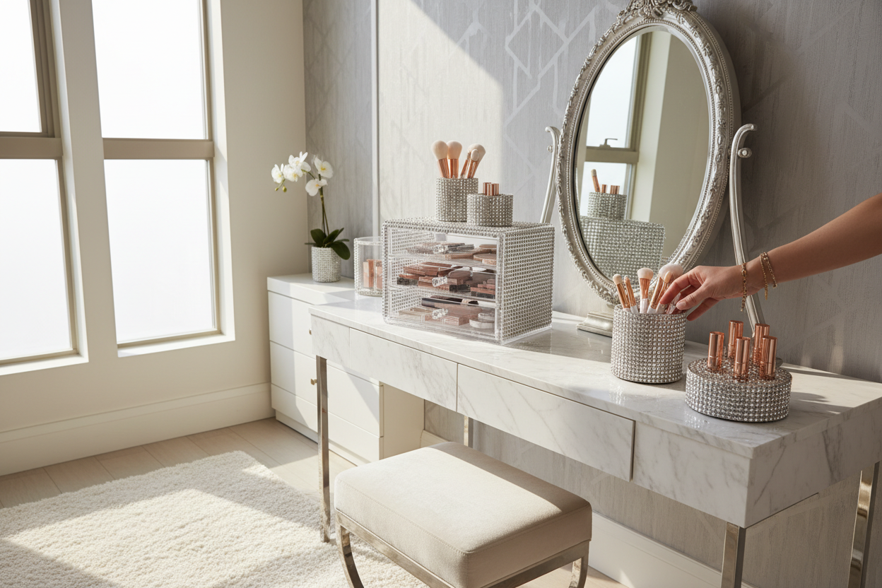 Is a Rhinestone Makeup Organizer Worth It? A Designer's Take