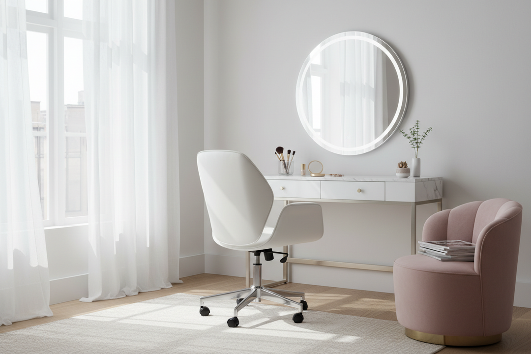 The Right Makeup Desk Chair Will Save Your Back and Space