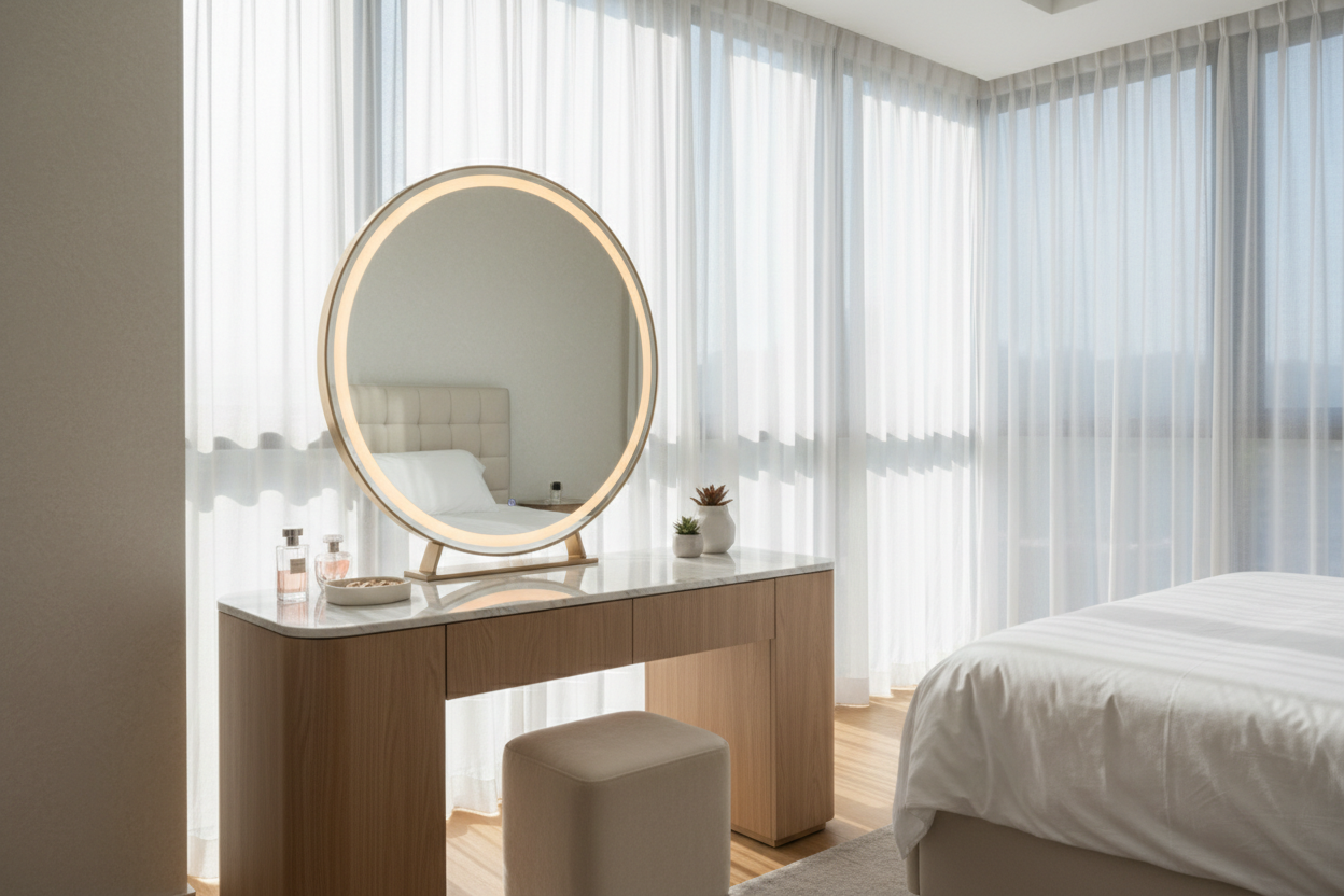 Dressing Tables With Lights On The Mirror: Designer Secrets