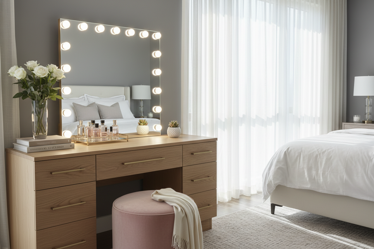 Dresser Table With Mirror and Lights: How to Style It Right