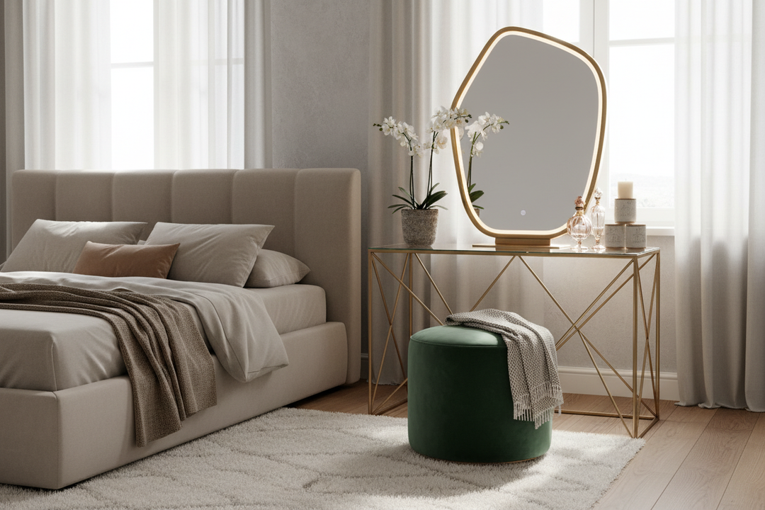 Metal Makeup Vanity Styling: How to Avoid a Cold, Cheap Look