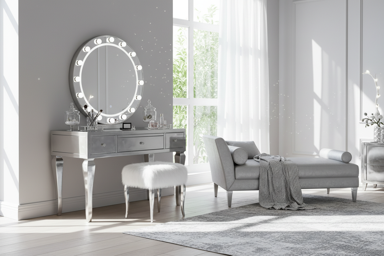Silver Makeup Vanity Set: How to Style It for a Luxe Look
