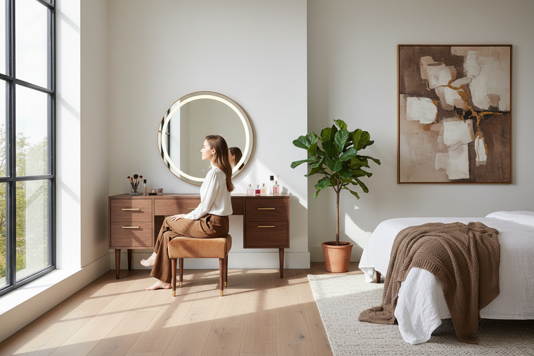Brown Makeup Vanity With Lighted Mirror: Styling & Buying Guide