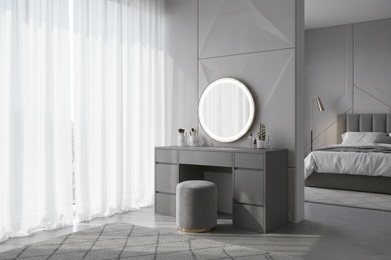 Gray Makeup Vanity With Lighted Mirror: A Designer's Honest Take