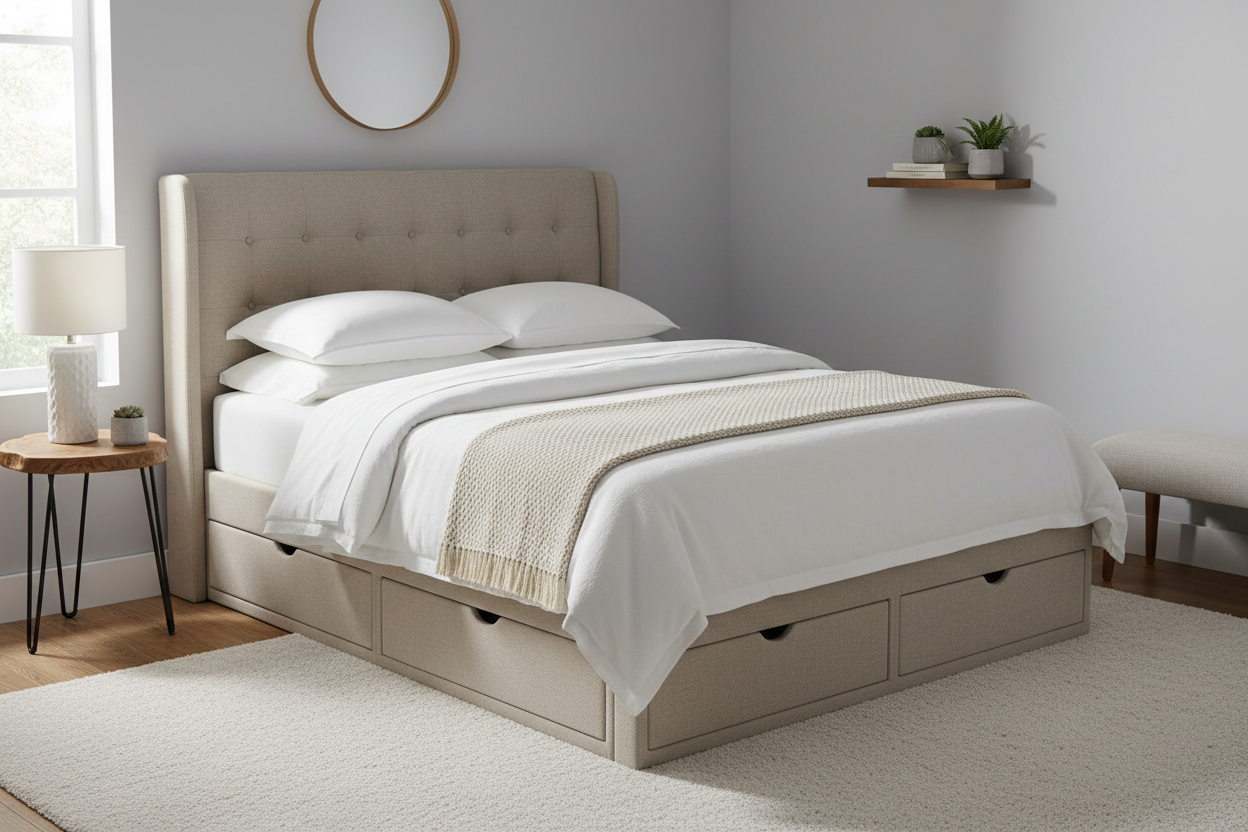Is the Bret Upholstered Storage Bed the Answer to Your Small Bedroom Woes?