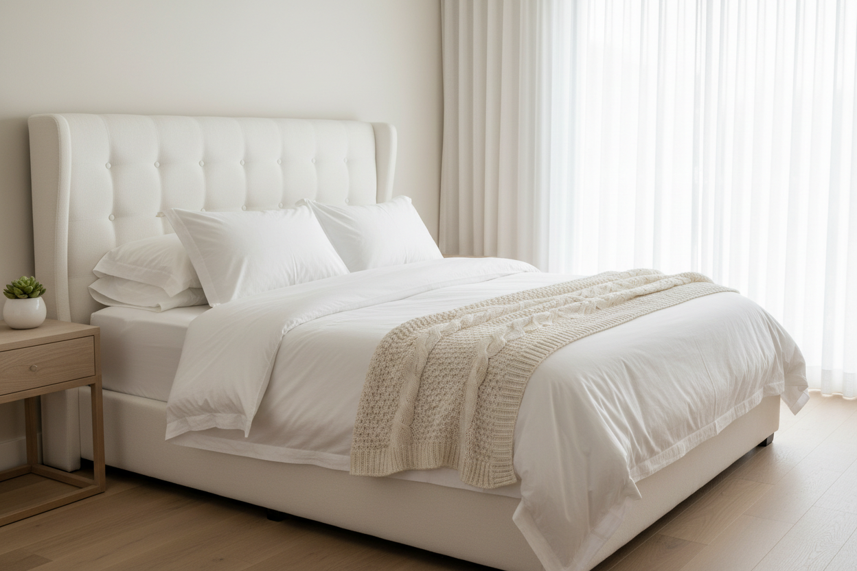 Sleeping on Clouds: A Guide to Styling and Maintaining White Upholstered Beds