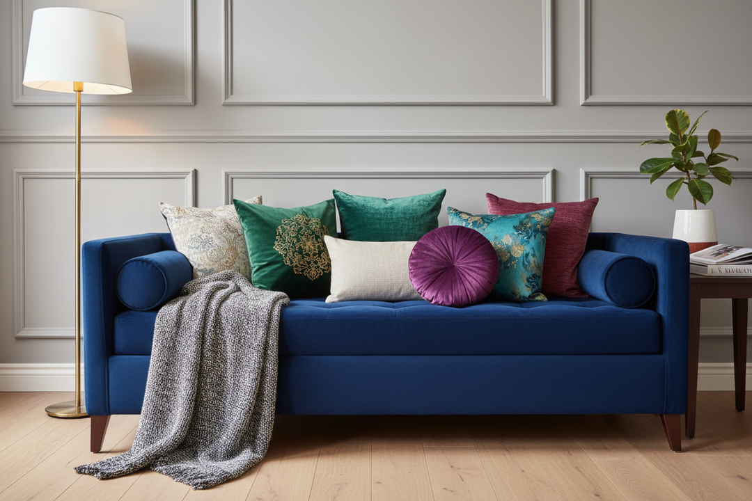 Stuck With a Bedroom Vibe? Here is How to Style a Daybed to Look Like a High-End Sofa