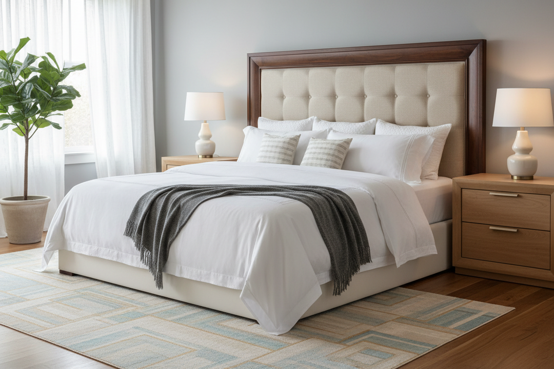 The Best of Both Worlds: Why a King Wood and Upholstered Bed is the Ultimate Bedroom Upgrade