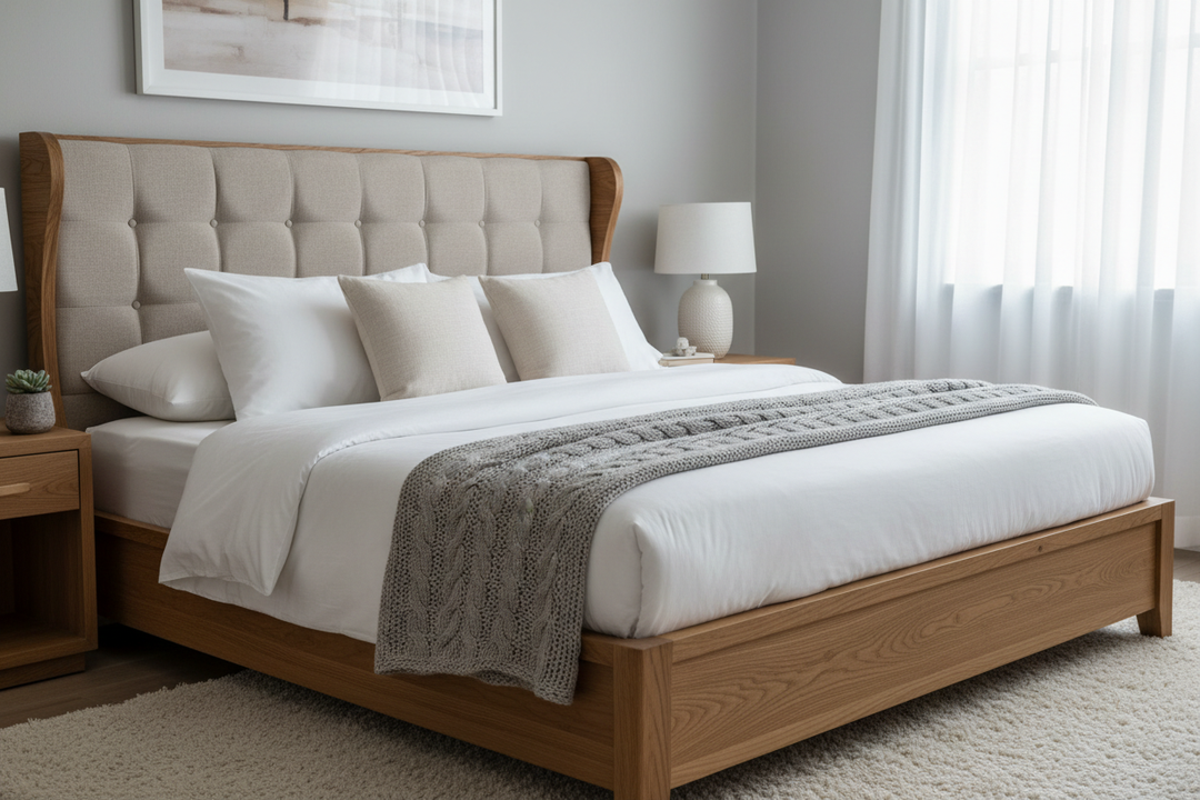 The Best of Both Worlds: Why a Solid Wood Upholstered Bed is the Ultimate Bedroom Upgrade