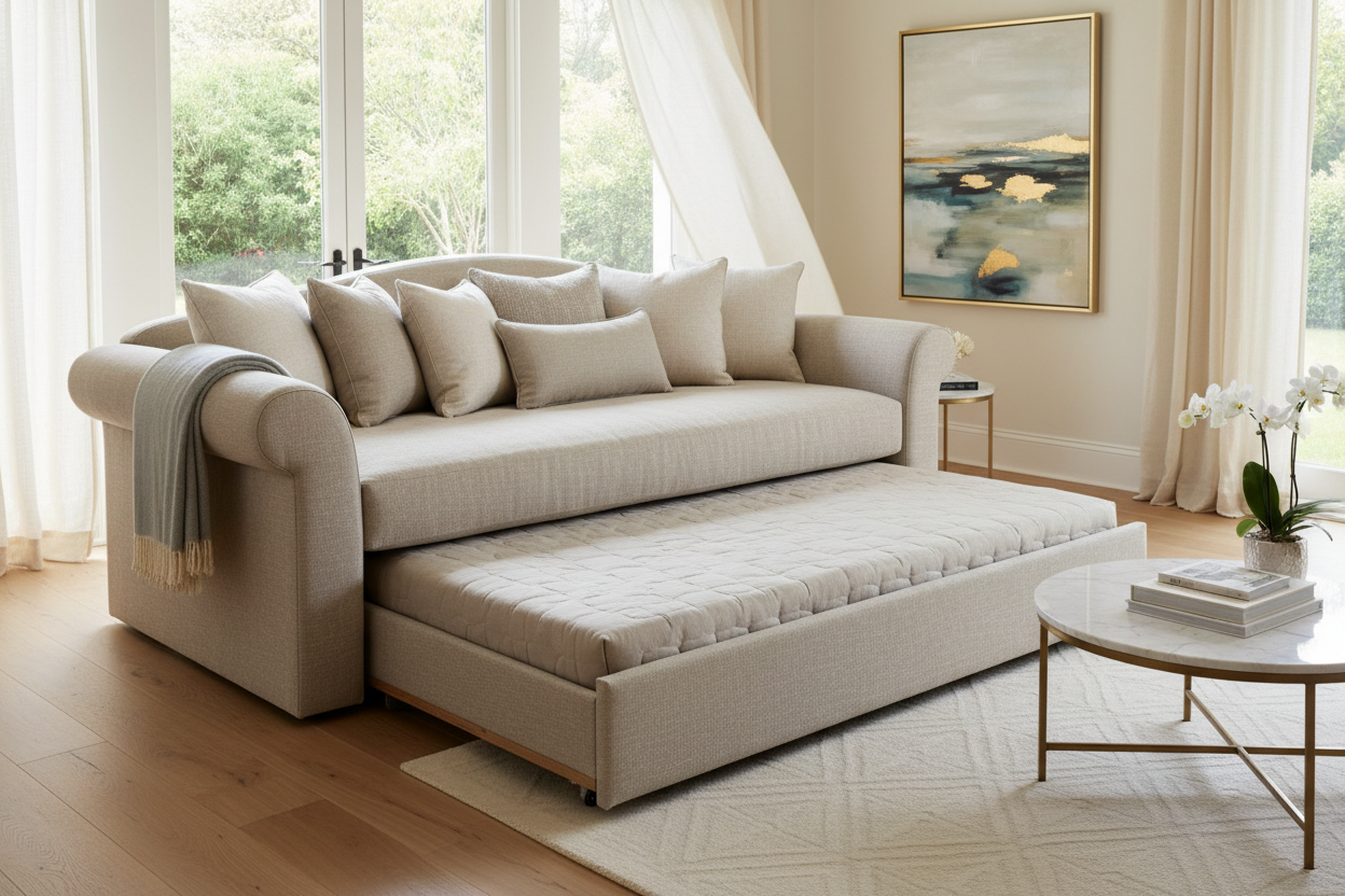 The Double-Duty Masterpiece: Elevating Your Interiors with a Luxury Daybed with Trundle