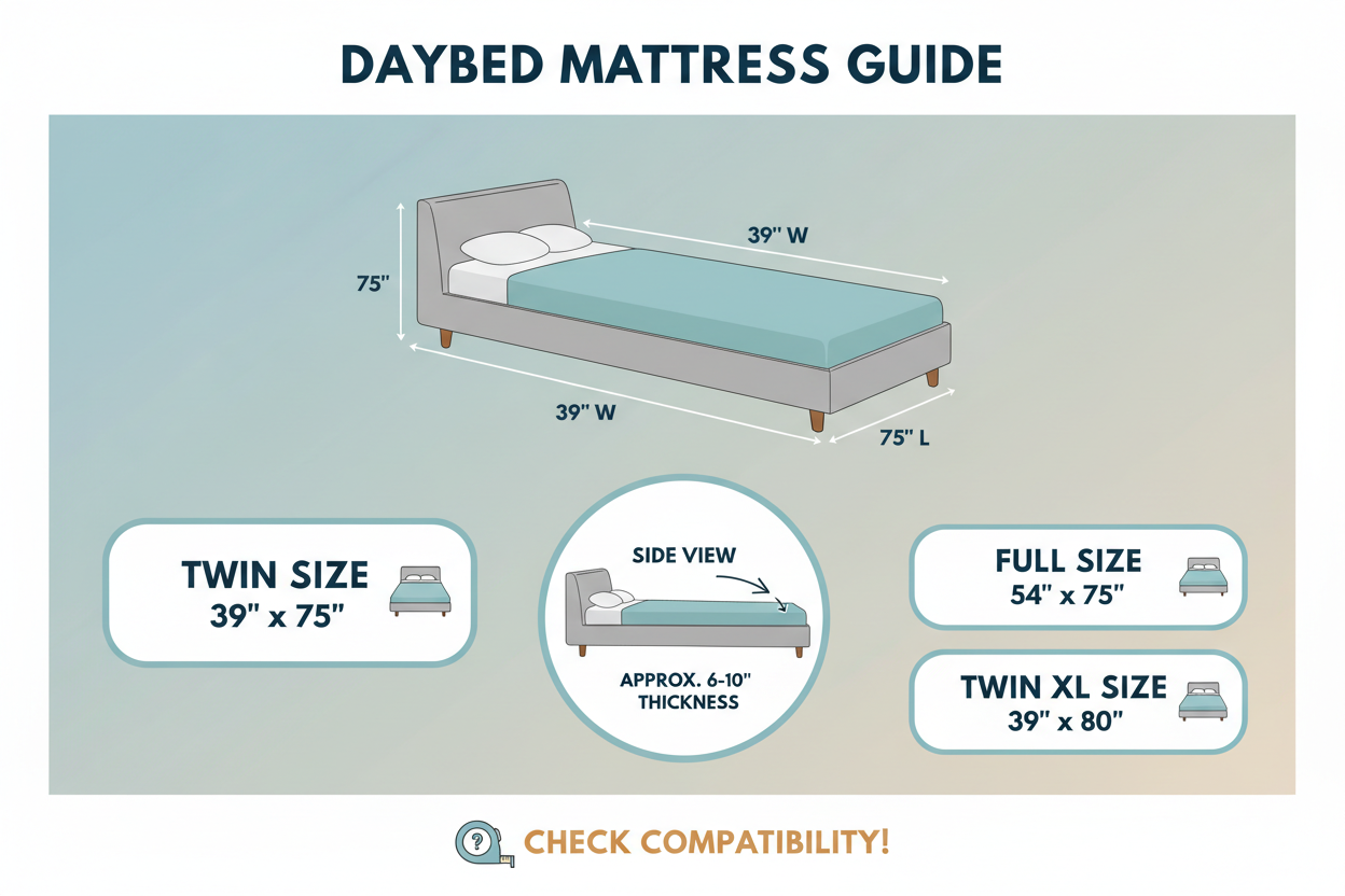 The Ultimate Guide to Daybed Sizes: Will a Regular Mattress Fit?