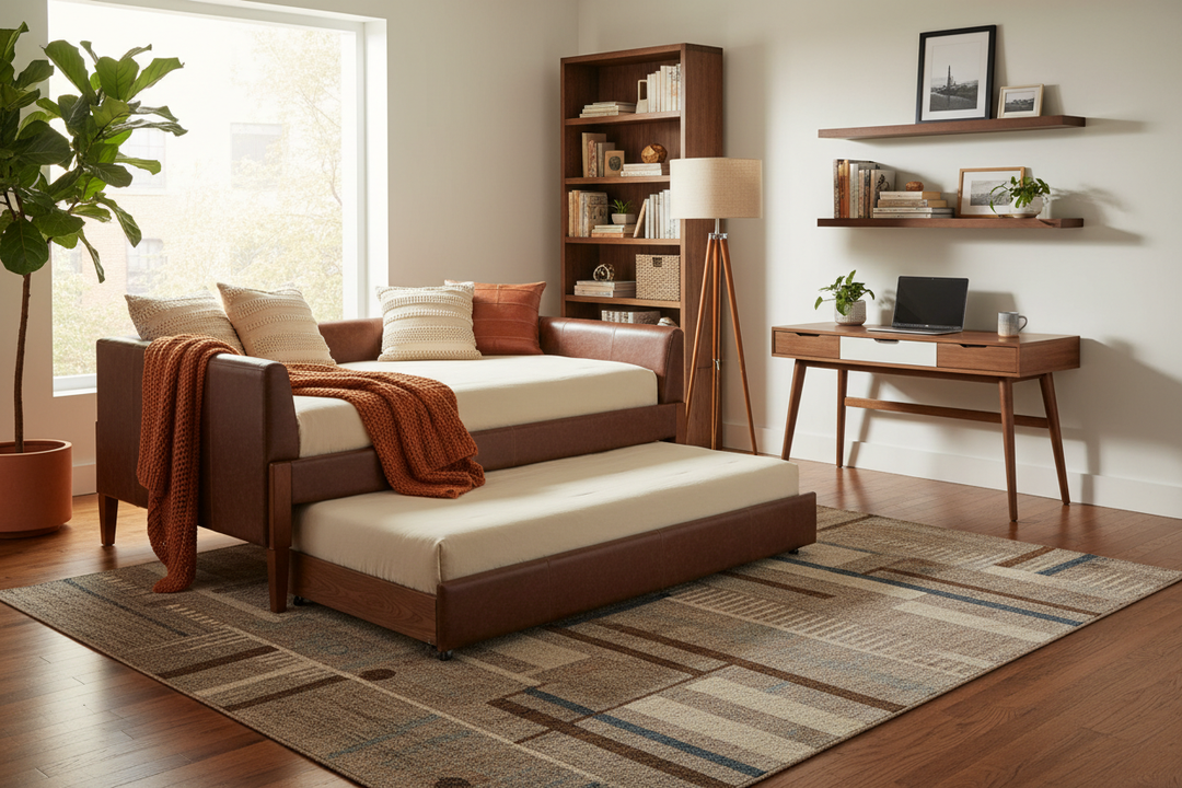 Why a Brown Daybed with Trundle Is the Ultimate Fix for Multipurpose Rooms