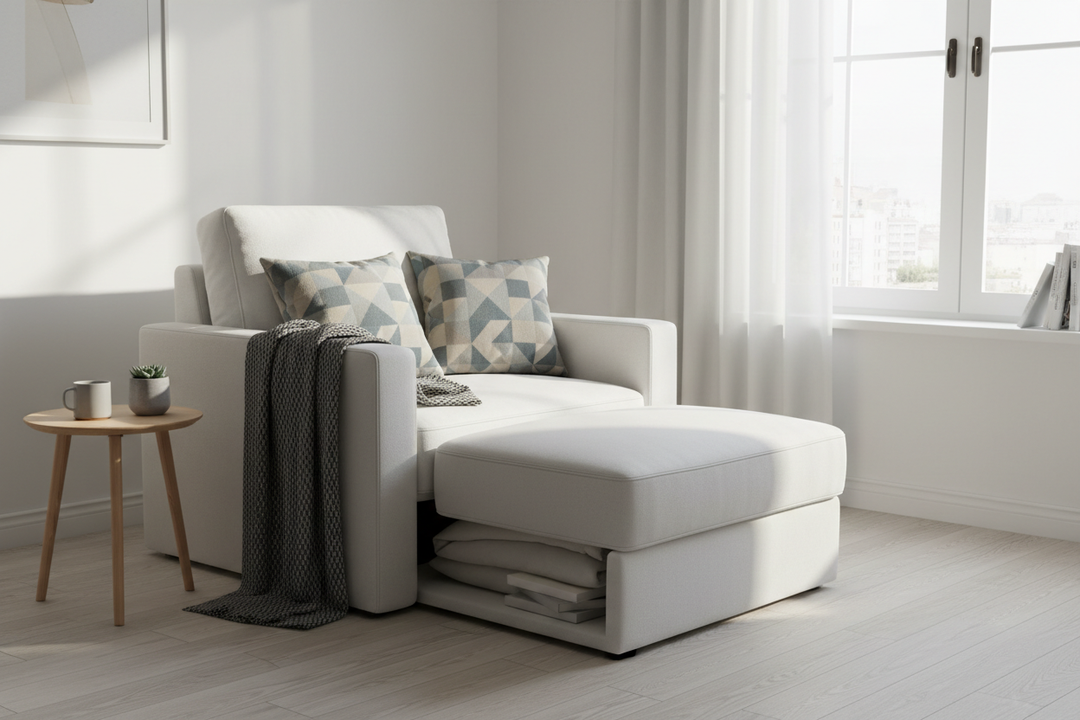 Why a White Sleeper Chair Is the Secret Hero of Small Apartments (And How to Keep It Clean)