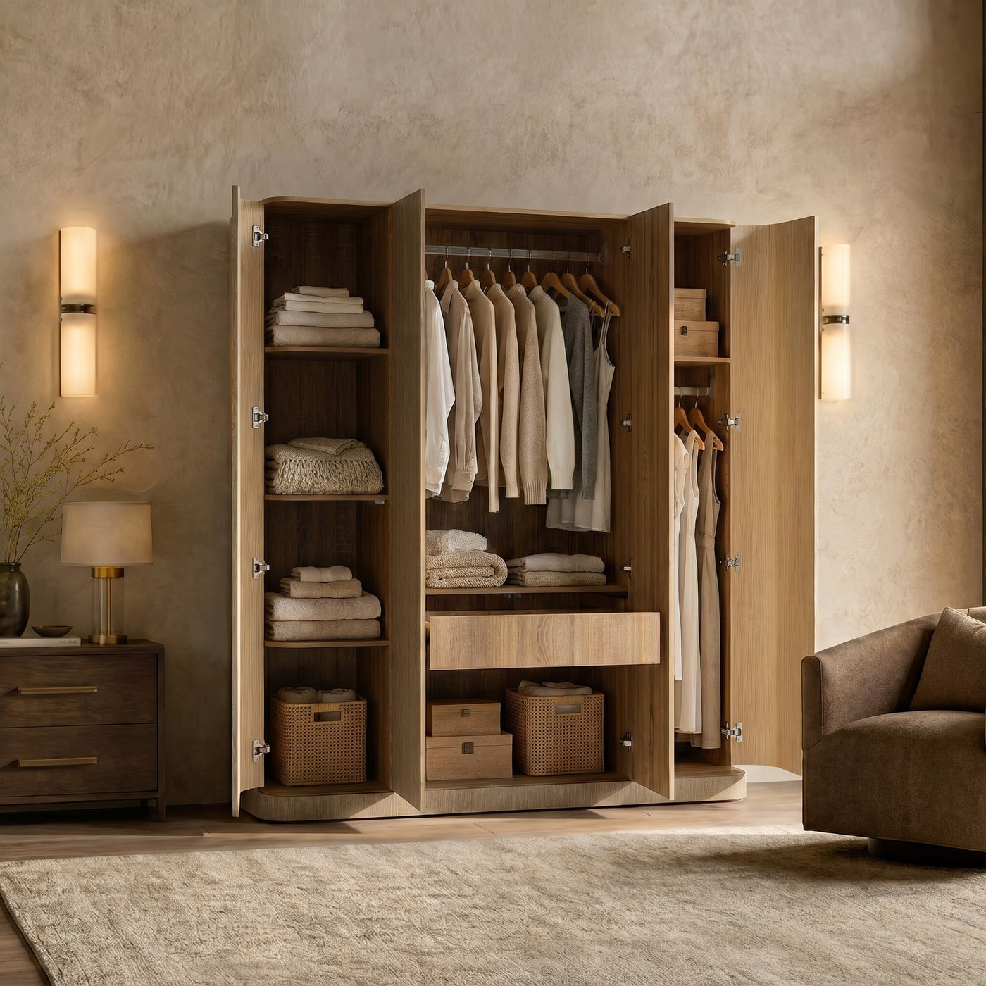 Orbis Curved Edge Wardrobe
