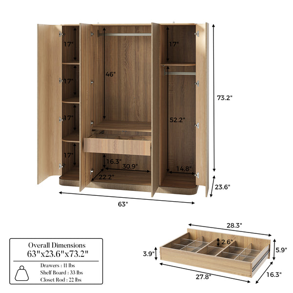 Orbis Curved Edge Wardrobe