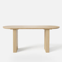 Solid Wood Sculpted Base Dining Table