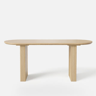 Solid Wood Sculpted Base Dining Table