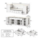 Kitchen Island with Built-in Bench & Storage