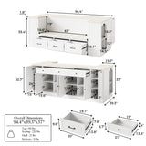 Kitchen Island with Built-in Bench & Storage