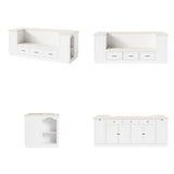 Kitchen Island with Built-in Bench & Storage