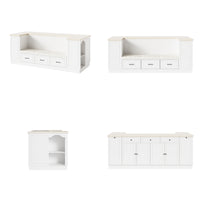 Kitchen Island with Built-in Bench & Storage