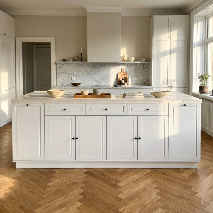 Kitchen Island with Built-in Bench & Storage