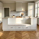 Kitchen Island with Built-in Bench & Storage