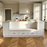 Kitchen Island with Built-in Bench & Storage