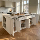 Kitchen Island with Built-in Bench & Storage