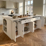 Kitchen Island with Built-in Bench & Storage