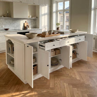 Kitchen Island with Built-in Bench & Storage