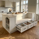 Kitchen Island with Built-in Bench & Storage