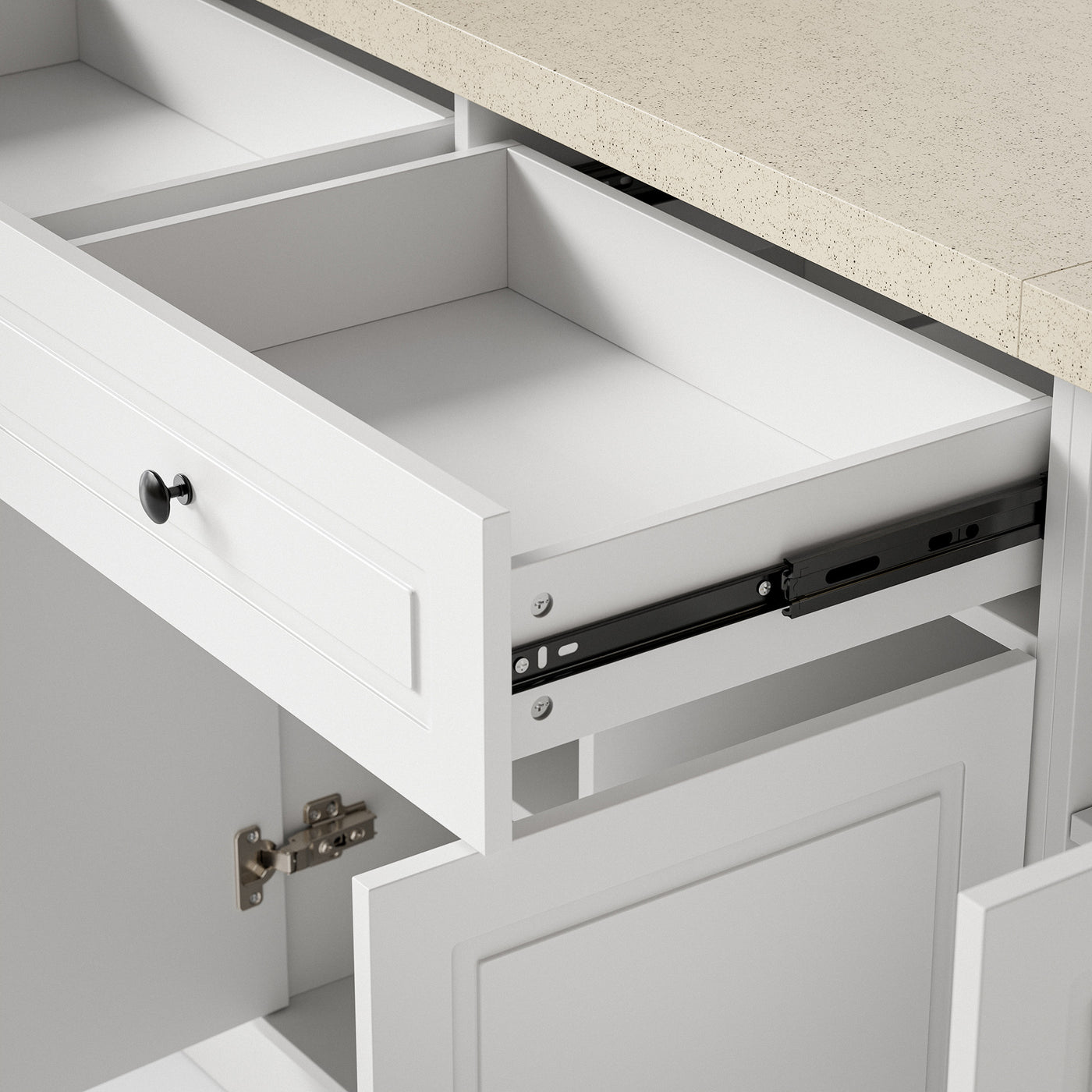 Kitchen Island with Built-in Bench & Storage