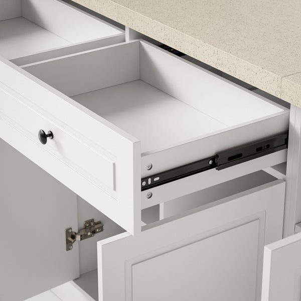 Kitchen Island with Built-in Bench & Storage