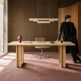 Solid Wood Desk with Oak Veneer