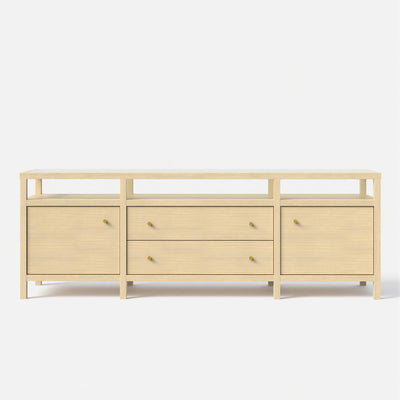 Storage Cabinet with Open Shelf, Drawers and Double Cabinets