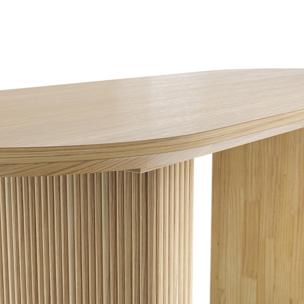 Solid Wood Sculpted Base Dining Table