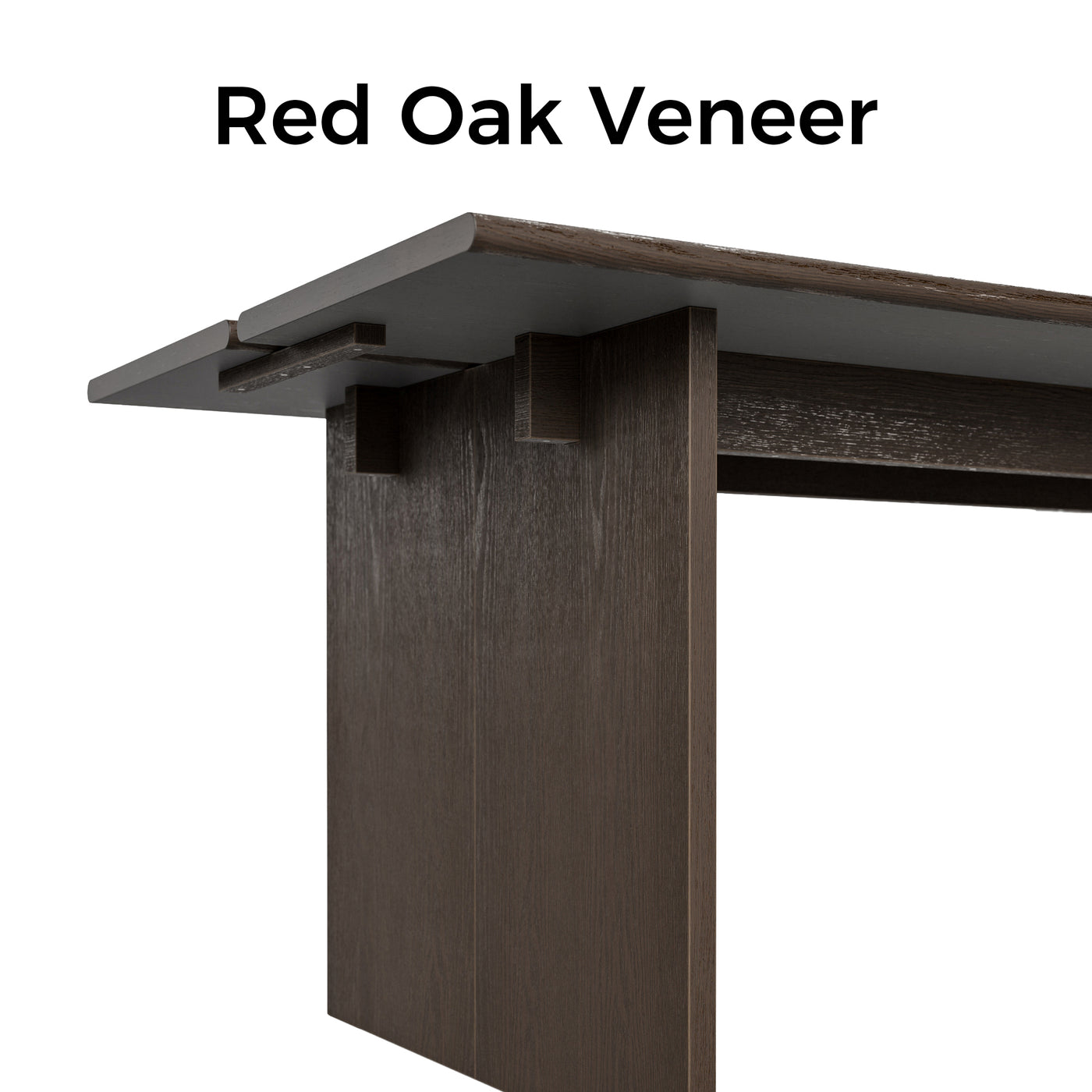 Dark Wood Dining Table with Split-Top Design