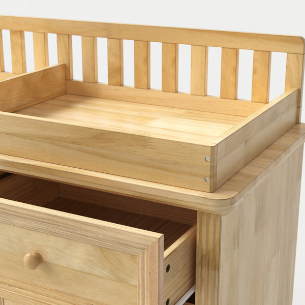 Solid Wood Changing Table with 9 Drawers
