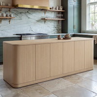 Orbis Kitchen Island with Double-Sided Design and Storage