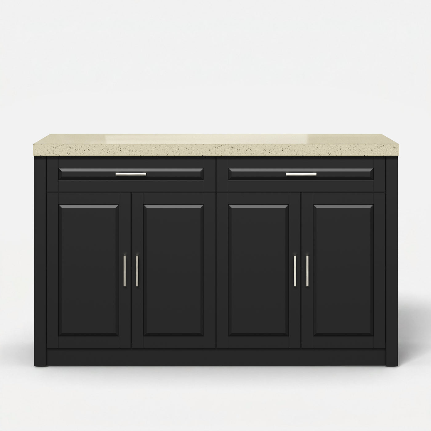 Modern Double-Sided Kitchen Island with Storage and Seating Space