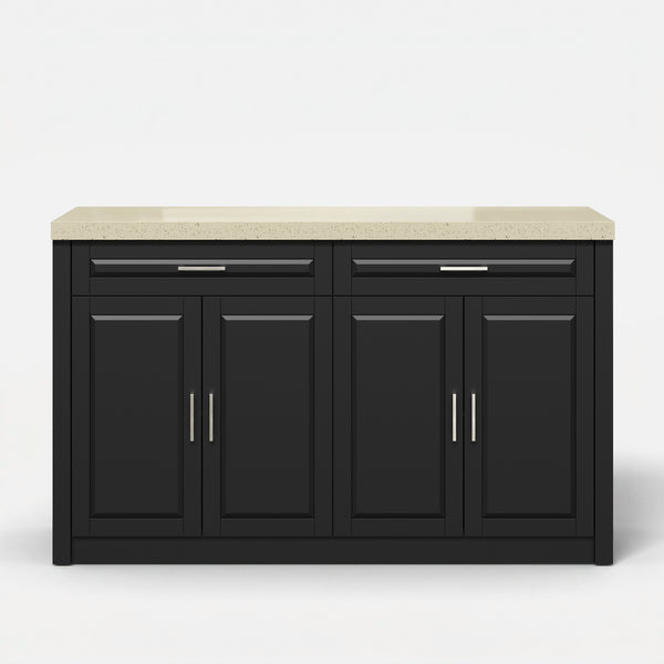 Modern Double-Sided Kitchen Island with Storage and Seating Space