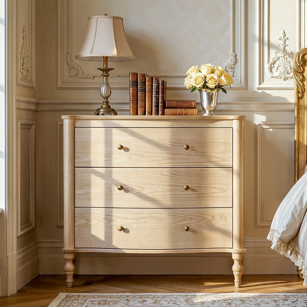 Curva 3-Drawer Nightstand
