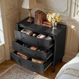 Curva 3-Drawer Nightstand-Black