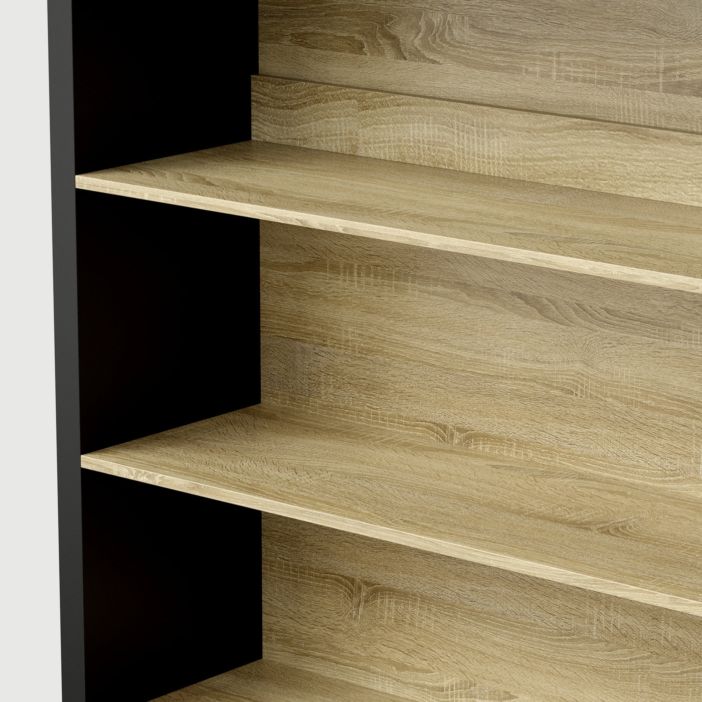 Bookcase and Display Cabinet with 5 Shelves and 3 Drawers